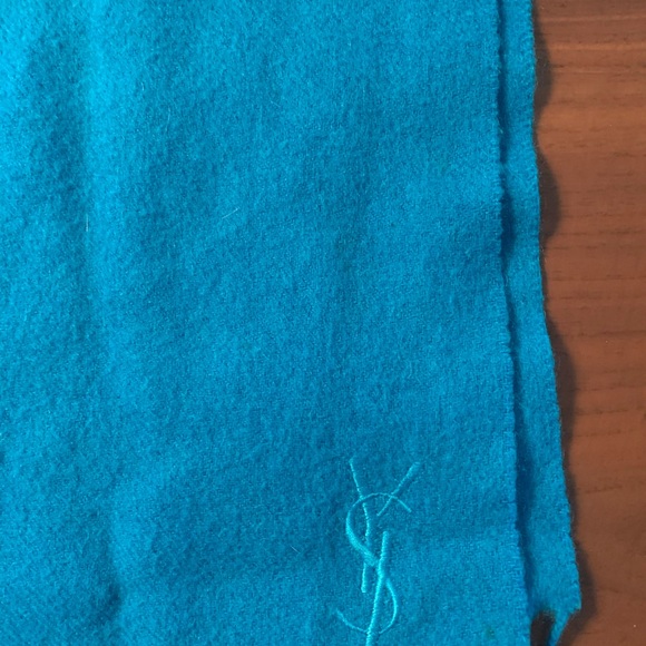 100% Authentic YSL Monogram Scarf in “ocean” - Picture 4 of 5